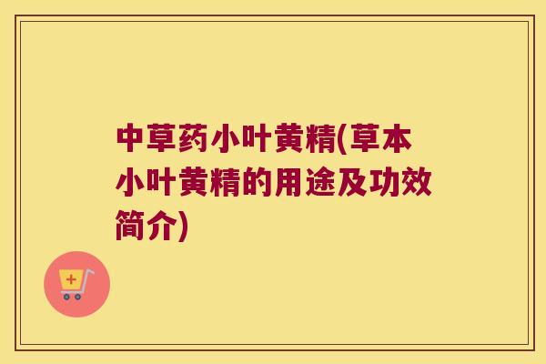 中草药小叶黄精(草本小叶黄精的用途及功效简介) 中草药小叶黄精(草本小叶黄精的用途及功效简介)