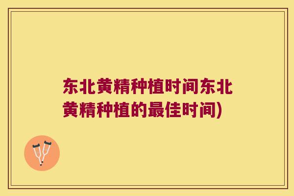东北黄精种植时间东北黄精种植的佳时间) 东北黄精种植时间东北黄精种植的佳时间)