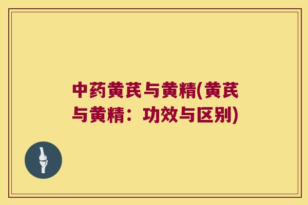 黄芪与黄精(黄芪与黄精：功效与区别)