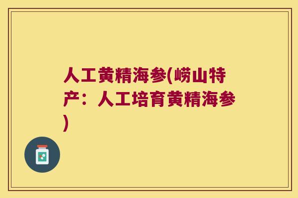 人工黄精海参(崂山特产:人工培育黄精海参) 人工黄精海参(崂山特产:人工培育黄精海参)