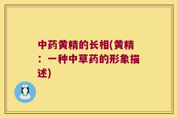 黄精的长相(黄精：一种中草药的形象描述)
