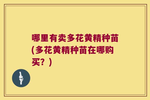 哪里有卖多花黄精种苗(多花黄精种苗在哪购买?) 哪里有卖多花黄精种苗(多花黄精种苗在哪购买?)