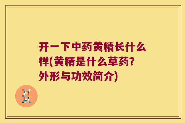 开一下黄精长什么样(黄精是什么草药?外形与功效简介) 开一下黄精长什么样(黄精是什么草药?外形与功效简介)