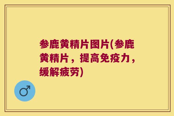 参鹿黄精片图片(参鹿黄精片，提高力，缓解疲劳)