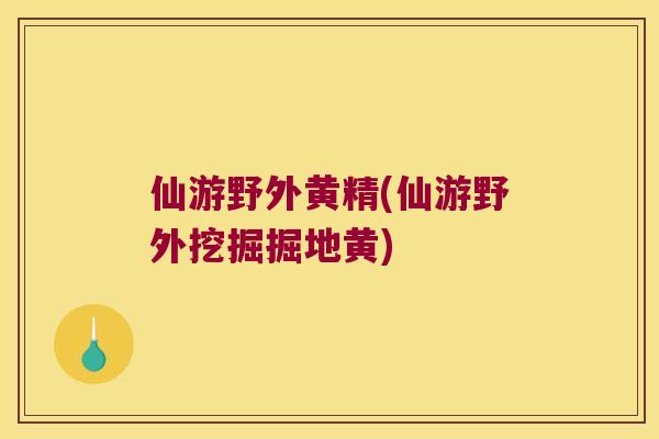 仙游野外黄精(仙游野外挖掘掘地黄)