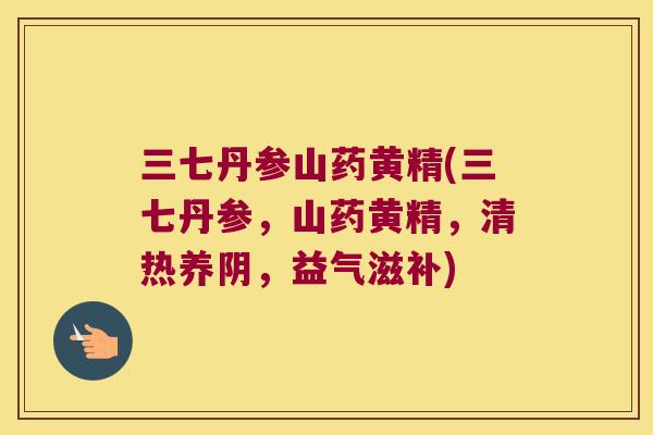 三七丹参山药黄精(三七丹参，山药黄精，清热养阴，益气滋补)