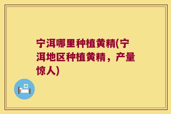 宁洱哪里种植黄精(宁洱地区种植黄精,产量惊人) 宁洱哪里种植黄精(宁洱地区种植黄精,产量惊人)