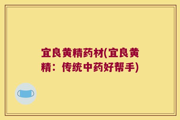 宜良黄精药材(宜良黄精：传统好帮手)