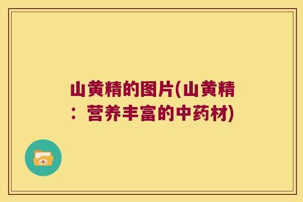 山黄精的图片(山黄精：营养丰富的材)
