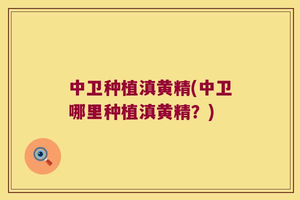 中卫种植滇黄精(中卫哪里种植滇黄精?) 中卫种植滇黄精(中卫哪里种植滇黄精?)
