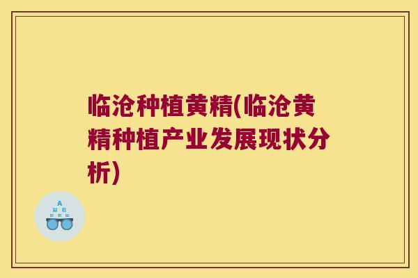 临沧种植黄精(临沧黄精种植产业发展现状分析)
