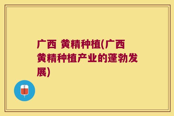 广西 黄精种植(广西黄精种植产业的蓬勃发展) 广西 黄精种植(广西黄精种植产业的蓬勃发展)