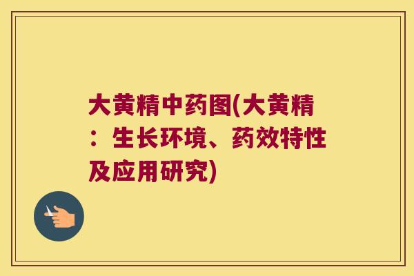 大黄精图(大黄精：生长环境、特性及应用研究)