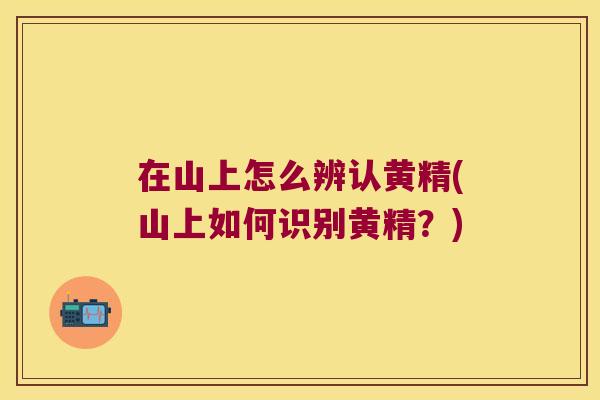 在山上怎么辨认黄精(山上如何识别黄精?) 在山上怎么辨认黄精(山上如何识别黄精?)
