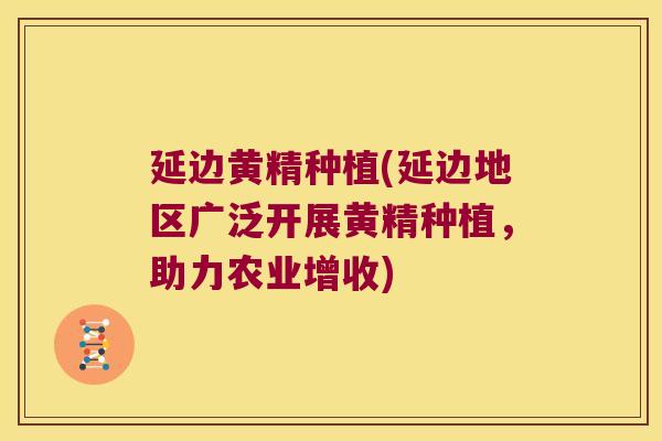 延边黄精种植(延边地区广泛开展黄精种植,助力农业增收) 延边黄精种植(延边地区广泛开展黄精种植,助力农业增收)