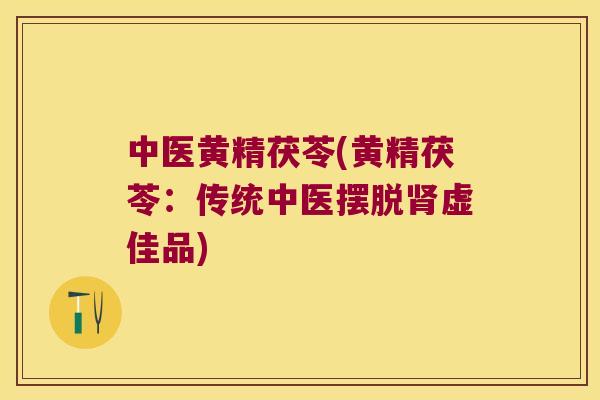 中医黄精茯苓(黄精茯苓:传统中医摆脱虚佳品) 中医黄精茯苓(黄精茯苓:传统中医摆脱虚佳品)