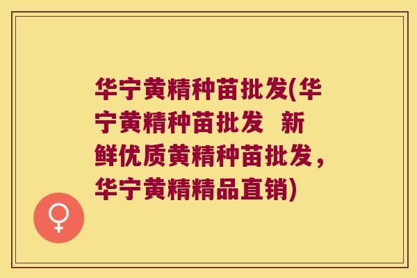 华宁黄精种苗批发(华宁黄精种苗批发  新鲜优质黄精种苗批发，华宁黄精精品直销)