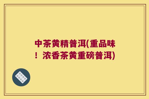 中茶黄精普洱(重品味!浓香茶黄重磅普洱) 中茶黄精普洱(重品味!浓香茶黄重磅普洱)