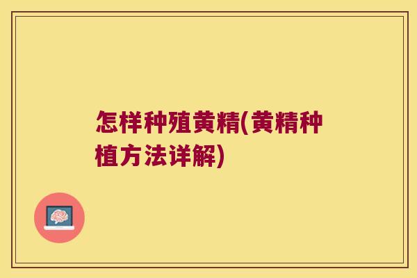 怎样种殖黄精(黄精种植方法详解) 怎样种殖黄精(黄精种植方法详解)