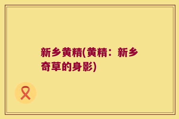 新乡黄精(黄精:新乡奇草的身影) 新乡黄精(黄精:新乡奇草的身影)