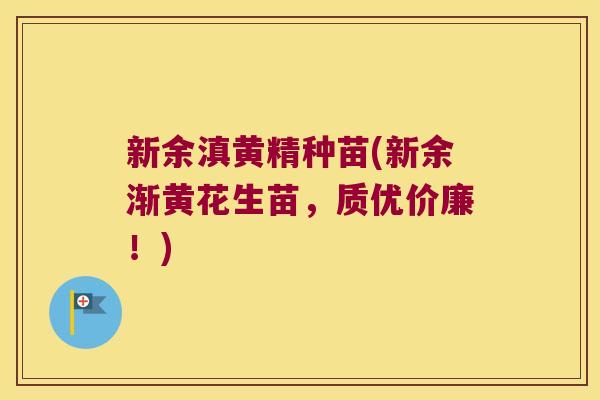 新余滇黄精种苗(新余渐黄花生苗，质优价廉！)