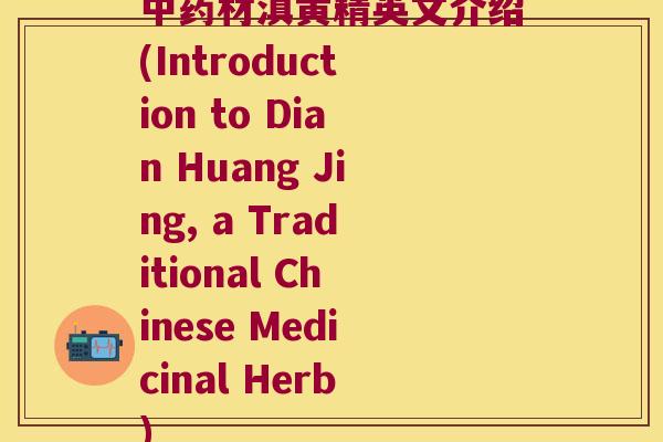 材滇黄精英文介绍(Introduction to Dian Huang Jing, a Traditional Chinese Medicinal Herb)