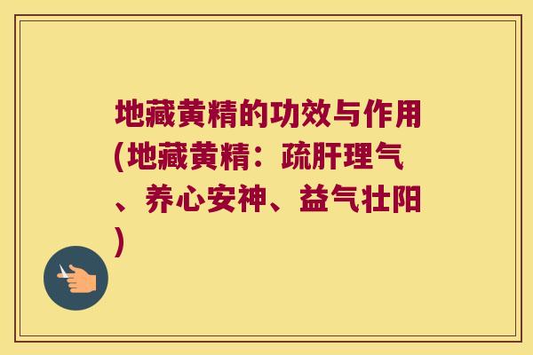 地藏黄精的功效与作用(地藏黄精：疏理气、养心安神、益气壮阳)