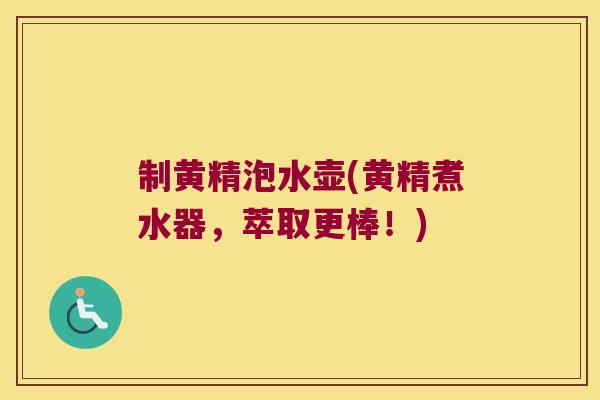 制黄精泡水壶(黄精煮水器，萃取更棒！)