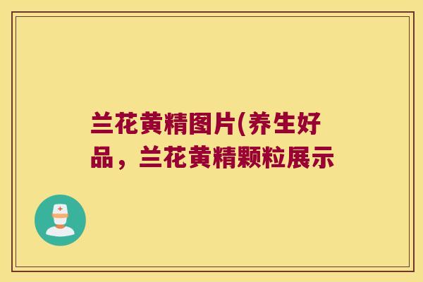 兰花黄精图片(养生好品，兰花黄精颗粒展示