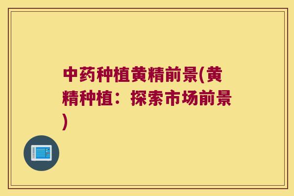 种植黄精前景(黄精种植:探索市场前景) 种植黄精前景(黄精种植:探索市场前景)