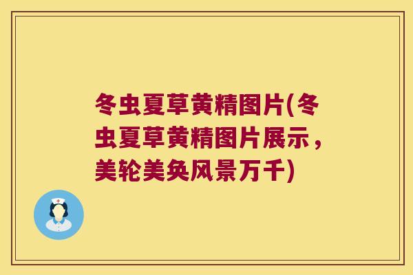 冬虫夏草黄精图片(冬虫夏草黄精图片展示，美轮美奂风景万千)