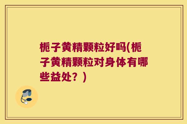 栀子黄精颗粒好吗(栀子黄精颗粒对身体有哪些益处?) 栀子黄精颗粒好吗(栀子黄精颗粒对身体有哪些益处?)