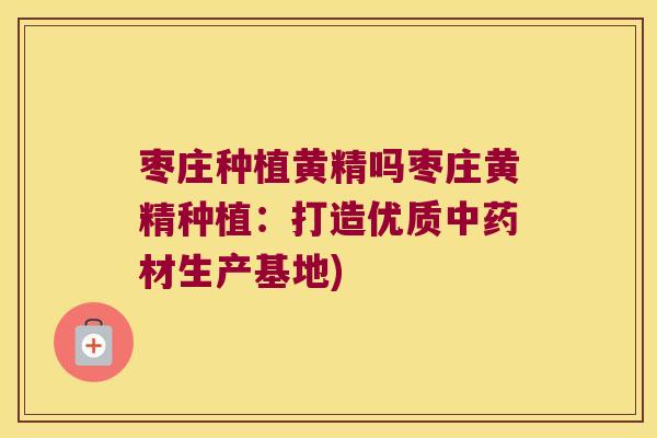 枣庄种植黄精吗枣庄黄精种植:打造优质材生产基地) 枣庄种植黄精吗枣庄黄精种植:打造优质材生产基地)