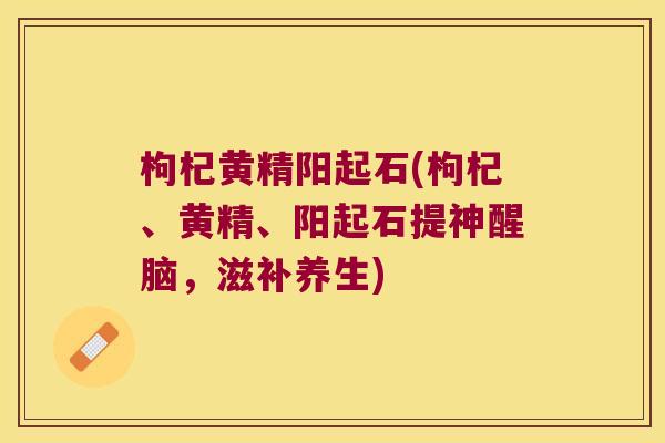 枸杞黄精阳起石(枸杞、黄精、阳起石提神醒脑,滋补养生) 枸杞黄精阳起石(枸杞、黄精、阳起石提神醒脑,滋补养生)