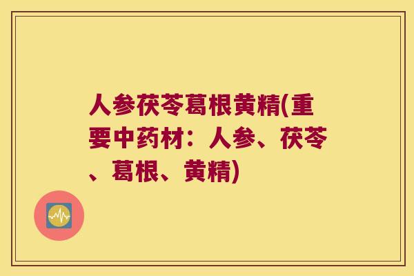 人参茯苓葛根黄精(重要材：人参、茯苓、葛根、黄精)