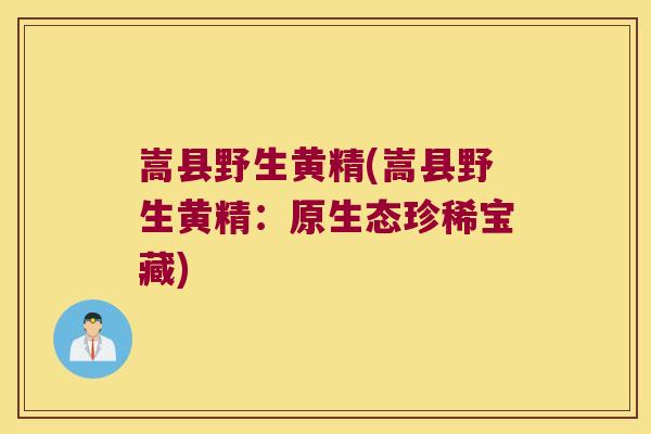 嵩县野生黄精(嵩县野生黄精:原生态珍稀宝藏) 嵩县野生黄精(嵩县野生黄精:原生态珍稀宝藏)