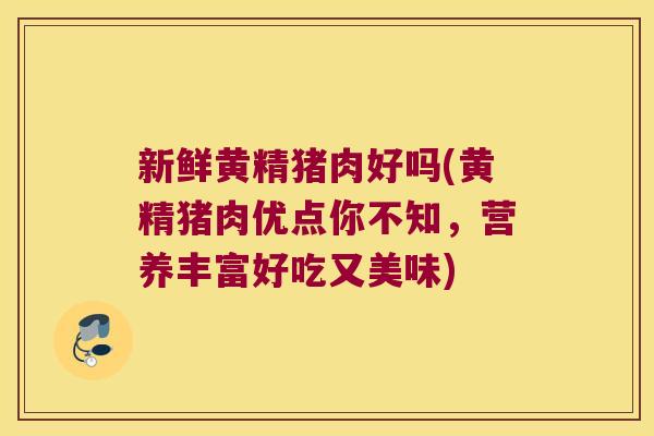 新鲜黄精猪肉好吗(黄精猪肉优点你不知,营养丰富好吃又美味) 新鲜黄精猪肉好吗(黄精猪肉优点你不知,营养丰富好吃又美味)