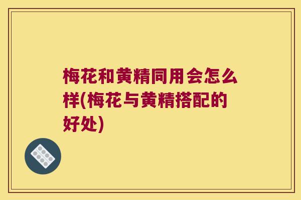 梅花和黄精同用会怎么样(梅花与黄精搭配的好处)