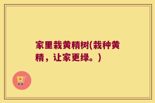 家里栽黄精树(栽种黄精,让家更绿。) 家里栽黄精树(栽种黄精,让家更绿。)