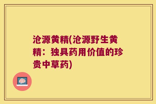 沧源黄精(沧源野生黄精:独具药用价值的珍贵中草药) 沧源黄精(沧源野生黄精:独具药用价值的珍贵中草药)