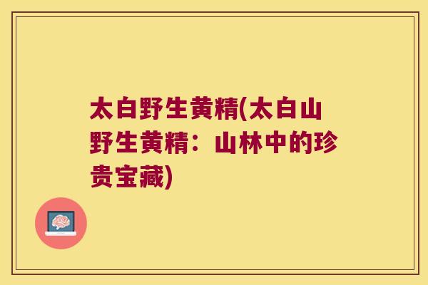 太白野生黄精(太白山野生黄精：山林中的珍贵宝藏)