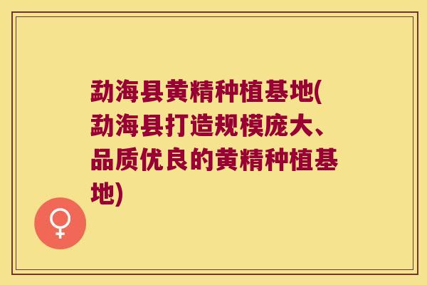 勐海县黄精种植基地(勐海县打造规模庞大、品质优良的黄精种植基地)