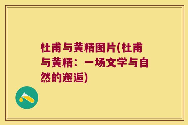 杜甫与黄精图片(杜甫与黄精:一场文学与自然的邂逅) 杜甫与黄精图片(杜甫与黄精:一场文学与自然的邂逅)