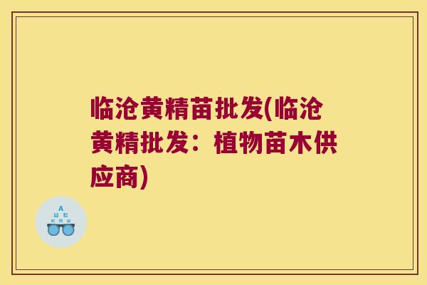 临沧黄精苗批发(临沧黄精批发：植物苗木供应商)