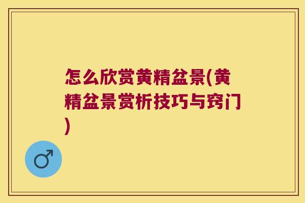 怎么欣赏黄精盆景(黄精盆景赏析技巧与窍门) 怎么欣赏黄精盆景(黄精盆景赏析技巧与窍门)