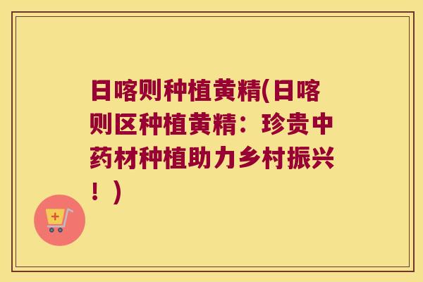 日喀则种植黄精(日喀则区种植黄精:珍贵材种植助力乡村振兴!) 日喀则种植黄精(日喀则区种植黄精:珍贵材种植助力乡村振兴!)