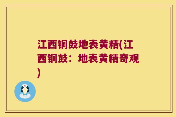 江西铜鼓地表黄精(江西铜鼓:地表黄精奇观) 江西铜鼓地表黄精(江西铜鼓:地表黄精奇观)