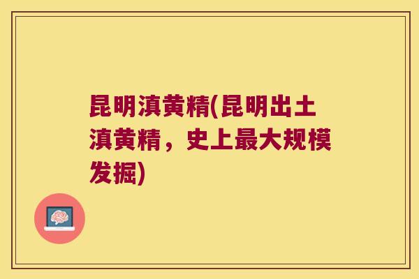 昆明滇黄精(昆明出土滇黄精，史上大规模发掘)