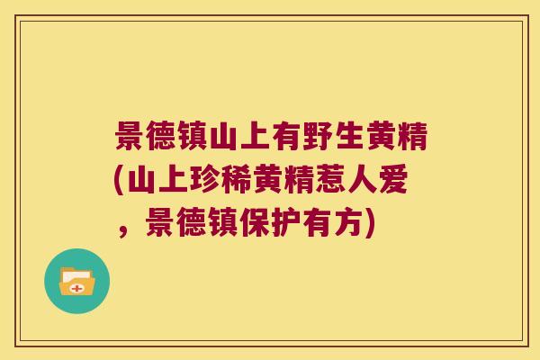 景德镇山上有野生黄精(山上珍稀黄精惹人爱,景德镇保护有方) 景德镇山上有野生黄精(山上珍稀黄精惹人爱,景德镇保护有方)