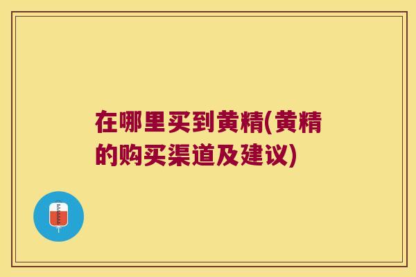 在哪里买到黄精(黄精的购买渠道及建议)